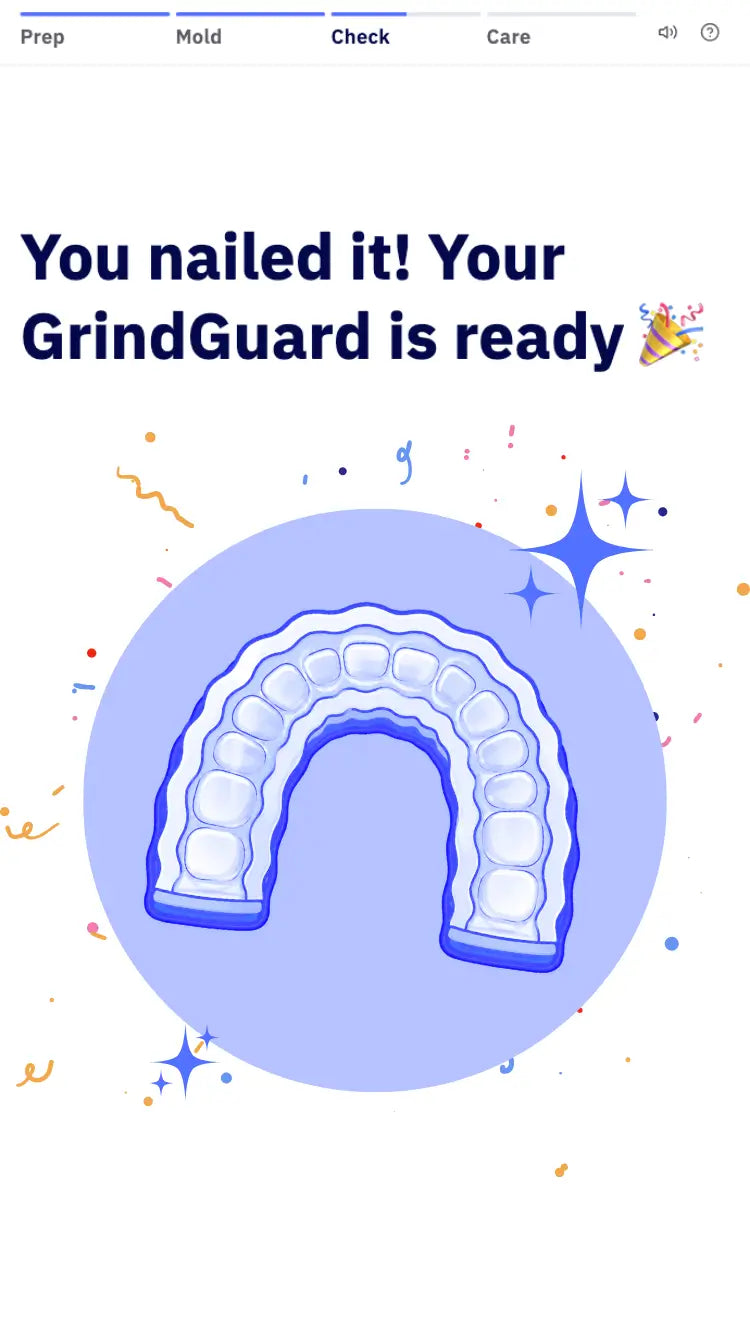 Fitting Wizard success screen